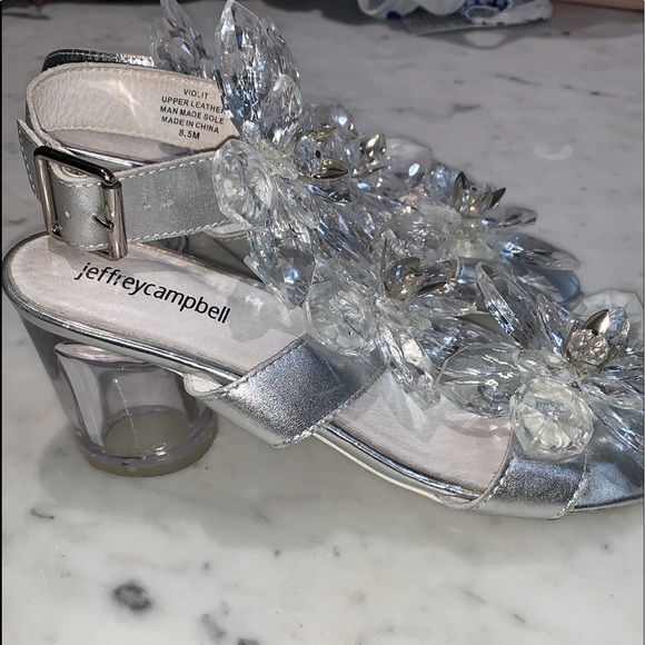 Jeffrey Campbell plastic flower shoes boho artsy unique clear Nordstrom - Picture 1 of 9